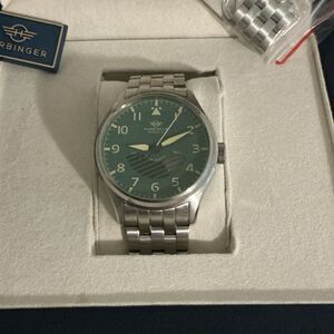Harbinger Marauder Men's Watch Green Dial with Silver Bracelet